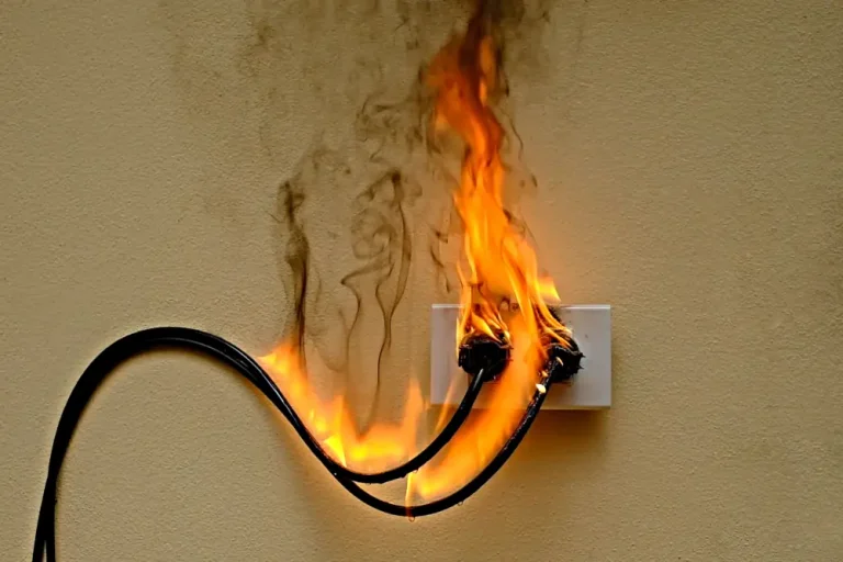 The Dangers of DIY Electrical Repairs and the Importance of Hiring Professionals - Outlet on fire