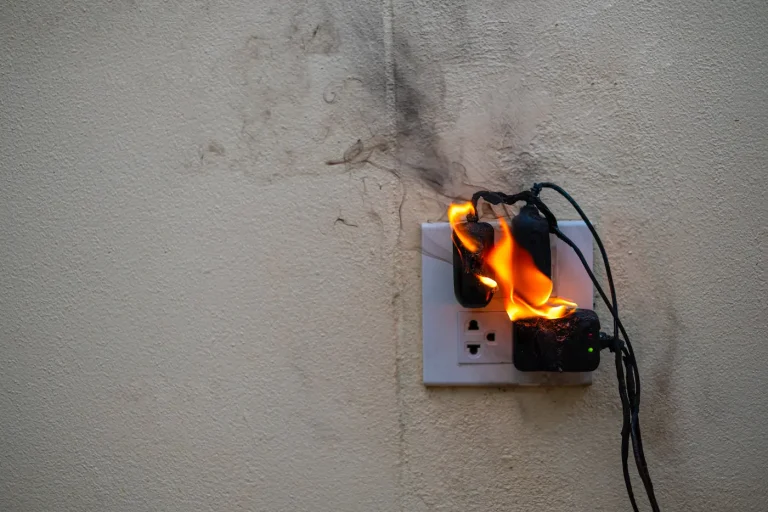outlet smoking and with fire - electrical outlet repair forest glen il
